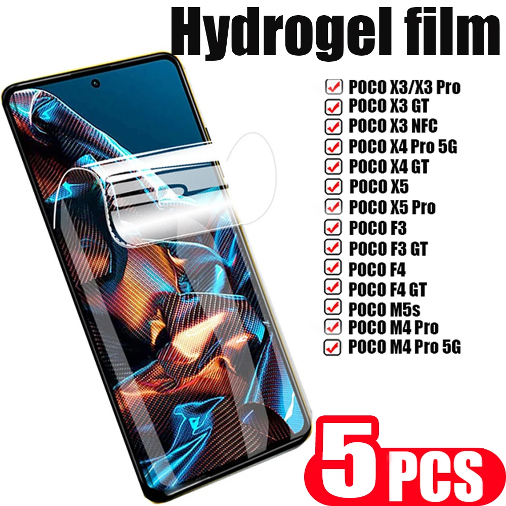 5PCS For xiaomi Poco C55 C51 C50 C40 X5 pro 5G M4 M5 M5s X4 F4 F3 GT X3 NFC Hydrogel film screen protector phone Cover Not Glass
5PCS For xiaomi Poco C55 C51 C50 C40 X5 pro 5G M4 M5 M5s X4 F4 F3 GT X3 NFC Hydrogel film screen protector phone Cover Not Glass