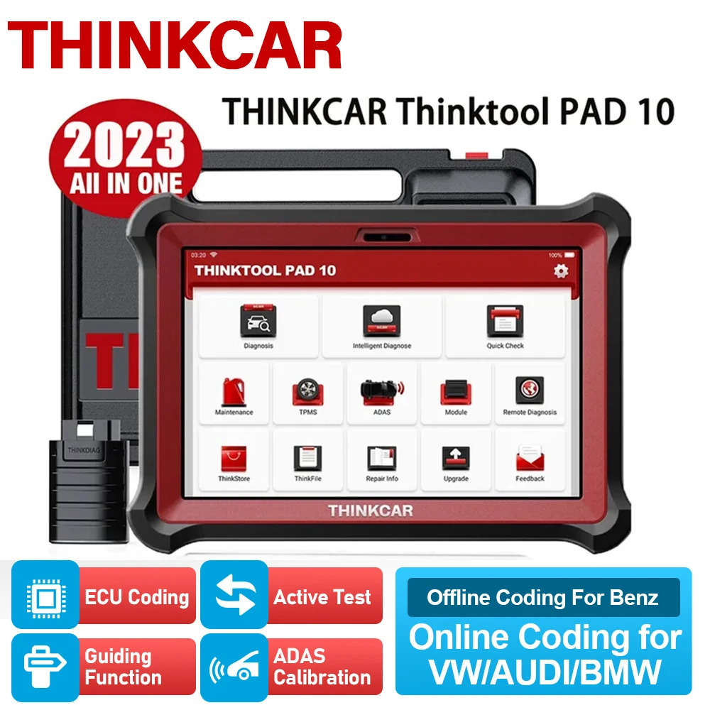 THINKCAR Thinktool Pad 10 OBD2 Automotive Scanner Key Programming Tools Active Test ECU Coding 34+Reset OBD2 Car Diagnostic Tool
THINKCAR Thinktool Pad 10 OBD2 Automotive Scanner Key Programming Tools Active Test ECU Coding 34+Reset OBD2 Car Diagnostic Tool