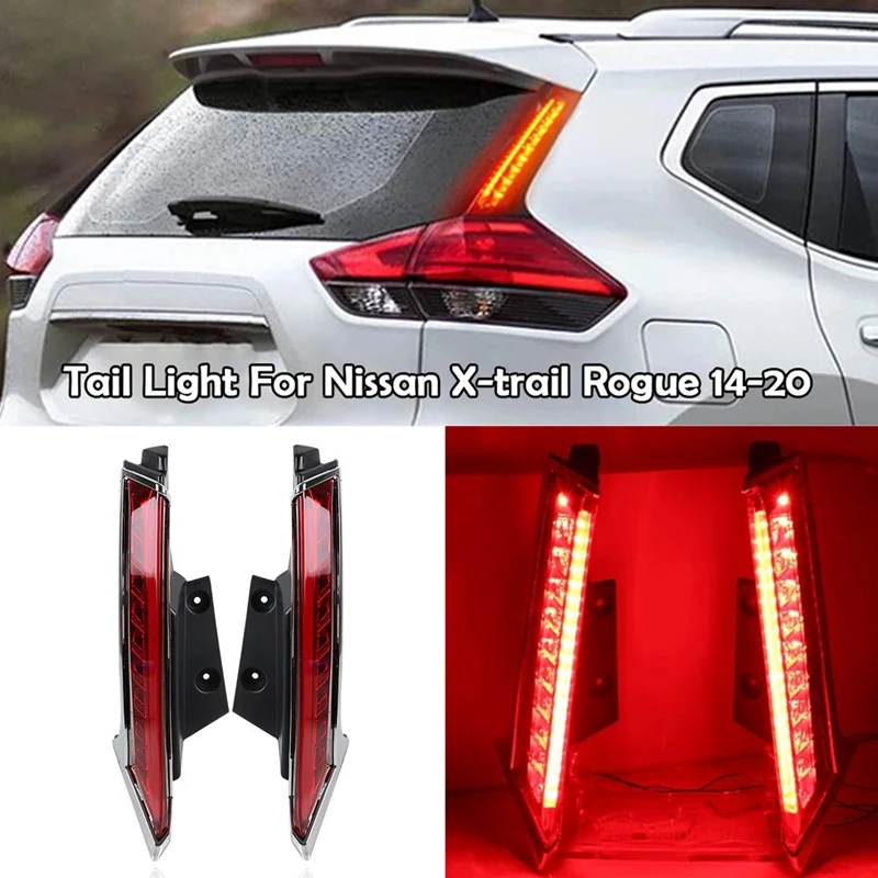 Car 3-In-1 Functions LED Rear Fog Lamp Brake Light Dynamic Turn Signal Pillar Light For-Nissan X-Trail T32 2014-2020
Car 3-In-1 Functions LED Rear Fog Lamp Brake Light Dynamic Turn Signal Pillar Light For-Nissan X-Trail T32 2014-2020