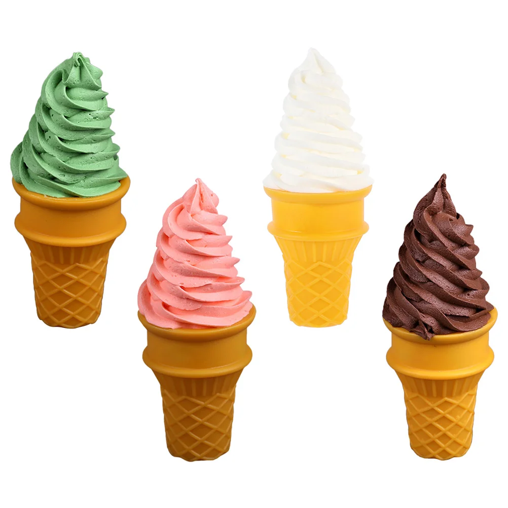 

Ice Cream Toy Play Dessert Model Fake Party Cone Artificial Favors Pretend Camping Set Toys Faux Kitchen Shop Display Props