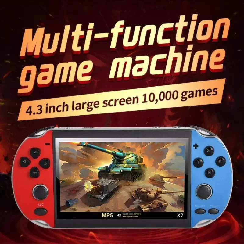 NEW2023 X7 4.3 Inch Video Game Console Dual Joystick Handheld Retro Game Console Built-in 10000 Free Games Video Player TV Outp
NEW2023 X7 4.3 Inch Video Game Console Dual Joystick Handheld Retro Game Console Built-in 10000 Free Games Video Player TV Outp