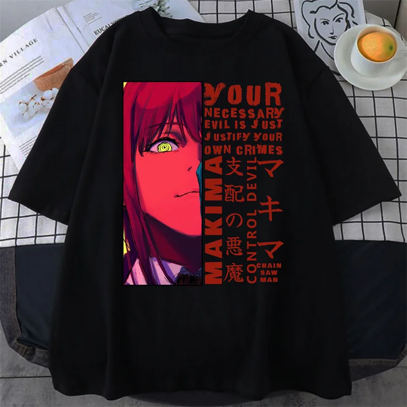 Chainsaw Man Makima Eyes Women T Shirt Cute Anime Short Sleeve T-shirt Japanese Fashion Woman Blouses 2023 Y2k Clothes Tops
Chainsaw Man Makima Eyes Women T Shirt Cute Anime Short Sleeve T-shirt Japanese Fashion Woman Blouses 2023 Y2k Clothes Tops