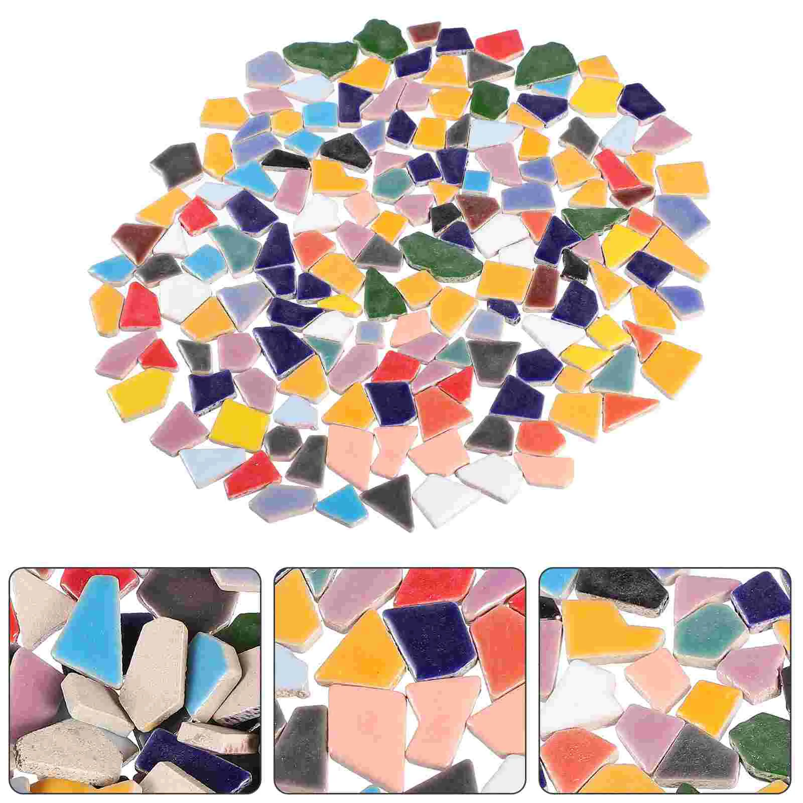 

Mosaic Tiles Tile Ceramic Pieces Broken Diy Crafts Crystal Irregular Stained Floor Glazed Assortment Stone Backsplash Craft