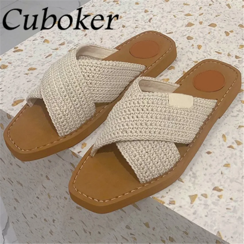 2022 Summer New Knitting Wool Braid Patchwork Flats Slippers For Women Slip On Peep Toe Mules Brand Casual Daily Shoes
2022 Summer New Knitting Wool Braid Patchwork Flats Slippers For Women Slip On Peep Toe Mules Brand Casual Daily Shoes