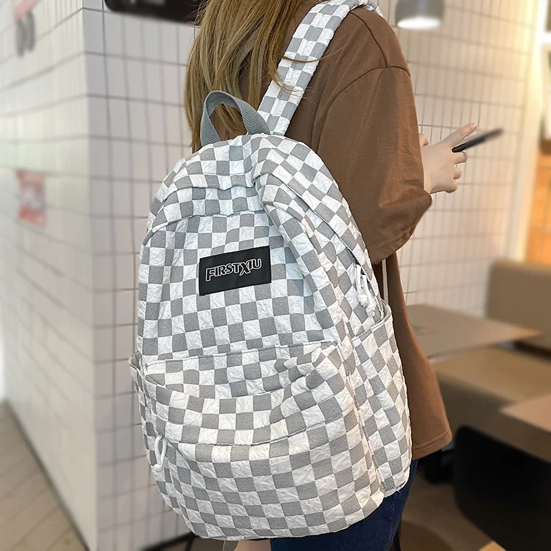 Girl Plaid Travel Book Backpack Trendy Ladies Kawaii College Backpack Fashion Women Lattice School Bag Female Laptop Student Bag
Girl Plaid Travel Book Backpack Trendy Ladies Kawaii College Backpack Fashion Women Lattice School Bag Female Laptop Student Bag