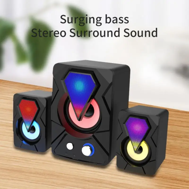 For Pc Tv Home Wired Speaker Bass Led Loudspeaker Gaming Surround Sound Aux Usb Wired Wireless Audio
For Pc Tv Home Wired Speaker Bass Led Loudspeaker Gaming Surround Sound Aux Usb Wired Wireless Audio