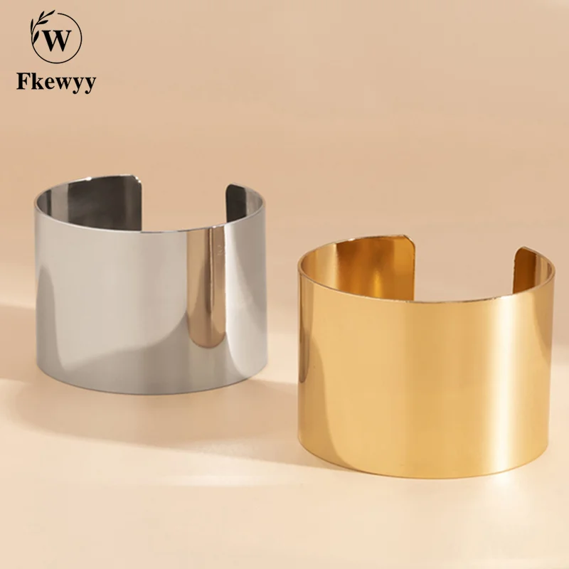 

Fkewyy Fashion Women Jewelry Bracelet Fashion Retro Jewellery Bracelet Simple Design Sense Niche Geometric Glossy Cuff Bracelets