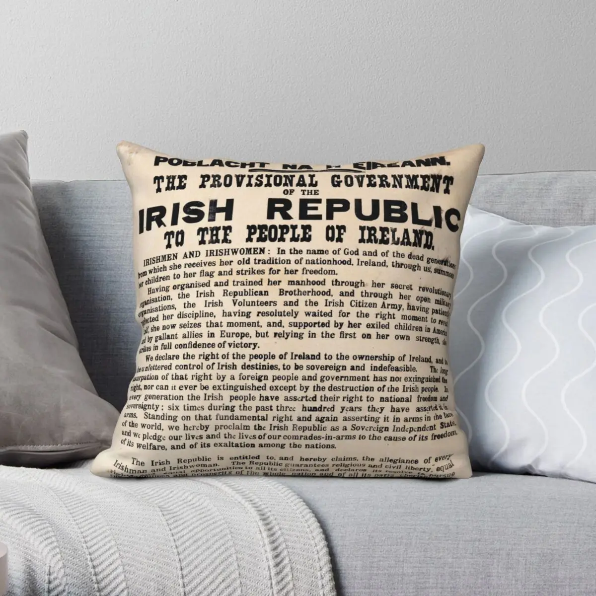 Irish Proclamation Square Pillowcase Polyester Linen Velvet Creative Zip Decor Pillow Case Bed Cushion Cover
Irish Proclamation Square Pillowcase Polyester Linen Velvet Creative Zip Decor Pillow Case Bed Cushion Cover
