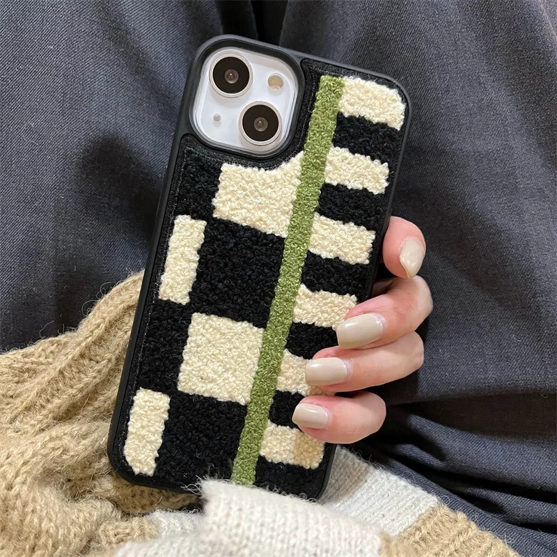Winter Keep Warm Embroidery Checkerboard Girl Phone Cover Case For Iphone 14 13 12 11 Pro Max Xr Xs 7 8 Plus Hard Coque Fundas
Winter Keep Warm Embroidery Checkerboard Girl Phone Cover Case For Iphone 14 13 12 11 Pro Max Xr Xs 7 8 Plus Hard Coque Fundas