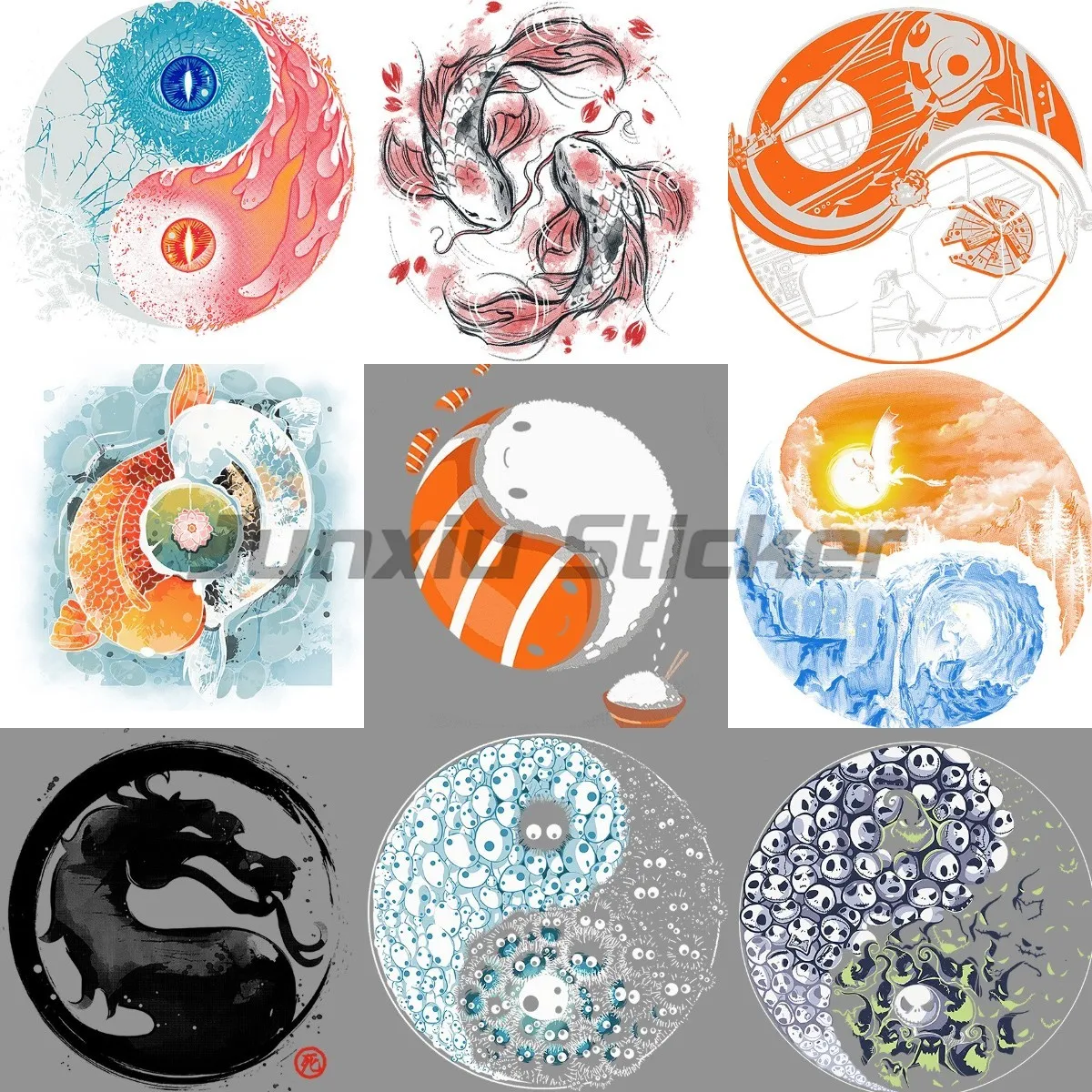 Yin Yang Fish Taichi Black White Stickers Laptop Moto Car Truck Wall Vinyl Book Window Decals Customizable
Yin Yang Fish Taichi Black White Stickers Laptop Moto Car Truck Wall Vinyl Book Window Decals Customizable