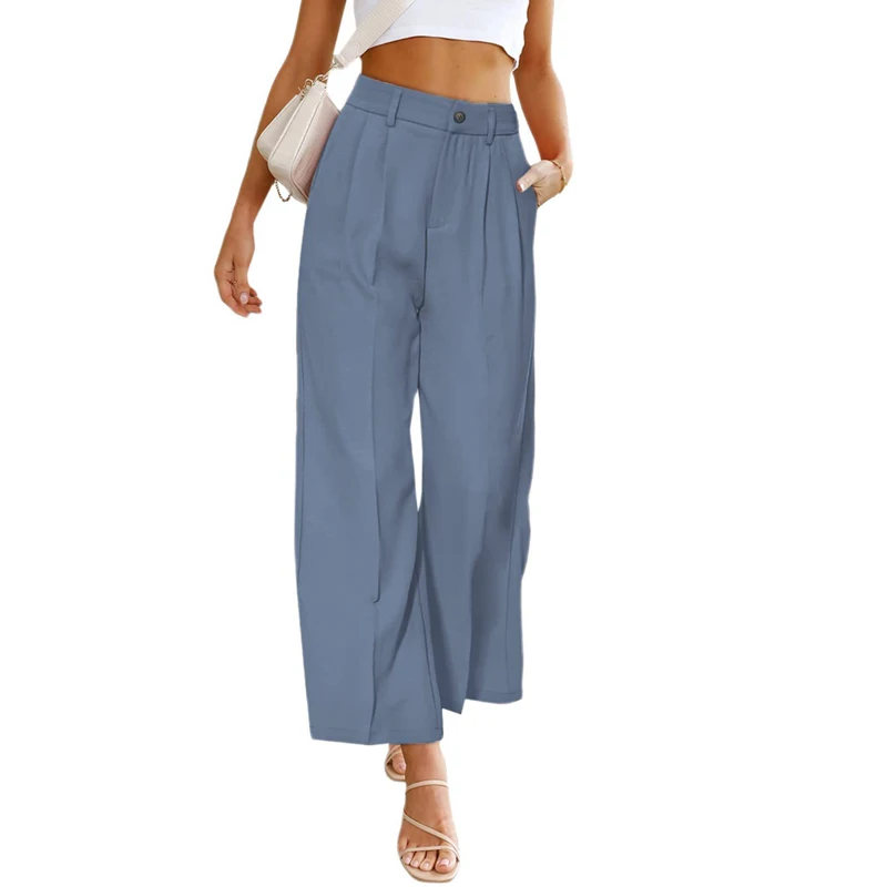 High Waist Wide Leg Pants for Women New Loose Straight Trousers Autumn Button Zipper Casual Suit Pants Female
High Waist Wide Leg Pants for Women New Loose Straight Trousers Autumn Button Zipper Casual Suit Pants Female