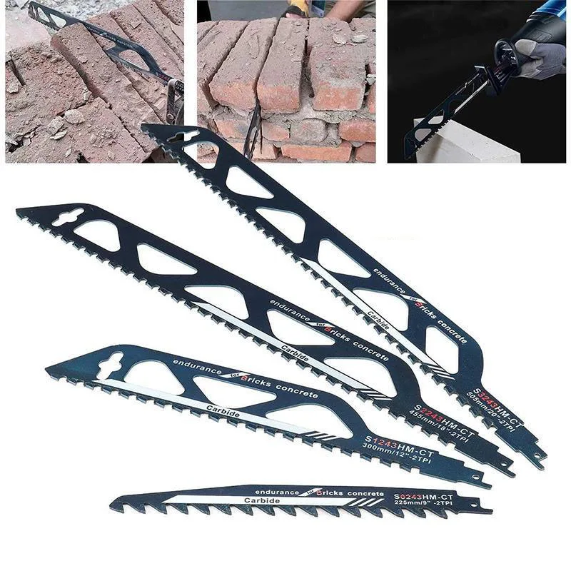 Reciprocating Saw Blade For Cutting Concrete Red Brick Stone Masonry Saber Carbide Saw Blade S3243HM/S2243HM/S1243HM Hand Tool
Reciprocating Saw Blade For Cutting Concrete Red Brick Stone Masonry Saber Carbide Saw Blade S3243HM/S2243HM/S1243HM Hand Tool