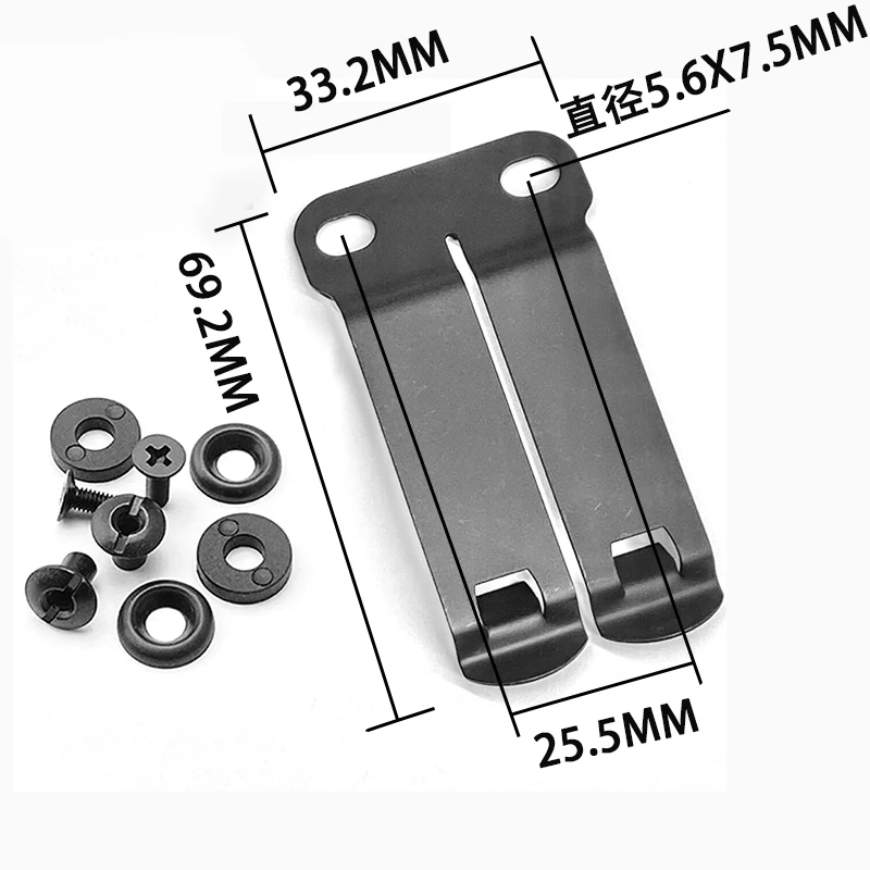 10 sets KYDEX Stainless Steel Holster Clips K Sheath Waist Clip Accessories Knife Sheath Back Clip Scabbard Carrying Pocket Clip
10 sets KYDEX Stainless Steel Holster Clips K Sheath Waist Clip Accessories Knife Sheath Back Clip Scabbard Carrying Pocket Clip