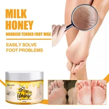 Foot Mask Milk Honey Wax Exfoliating Dead Skin Remover Anti-Crack Foot Cream Reduce Dryness Roughness Foot Repair Care Cream