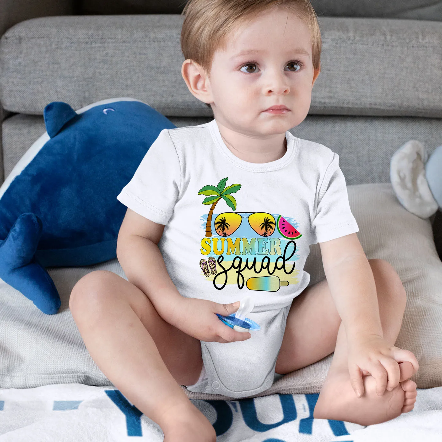 Unisex Baby Clothes Supplies 0 to 12 Months Kids White Bodysuit Summer Sunglasses Vacation Style Colorful Print Free Shipping
Unisex Baby Clothes Supplies 0 to 12 Months Kids White Bodysuit Summer Sunglasses Vacation Style Colorful Print Free Shipping