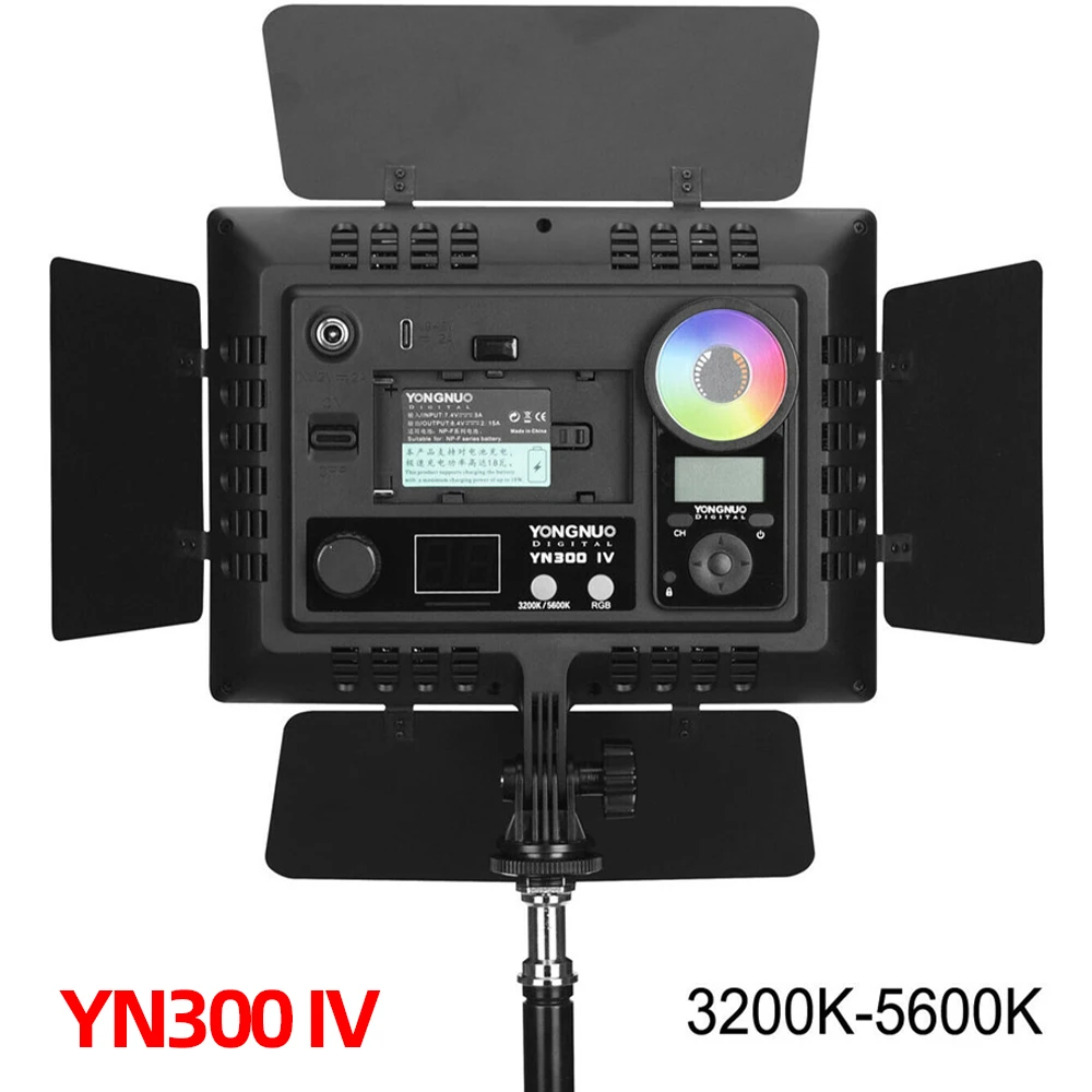 Фотовспышка YONGNUO YN300 IV, фотовспышка для студийной видеосъемки, полный цвет, 3200-5600K 
Фотовспышка YONGNUO YN300 IV, фотовспышка для студийной видеосъемки, полный цвет, 3200-5600K