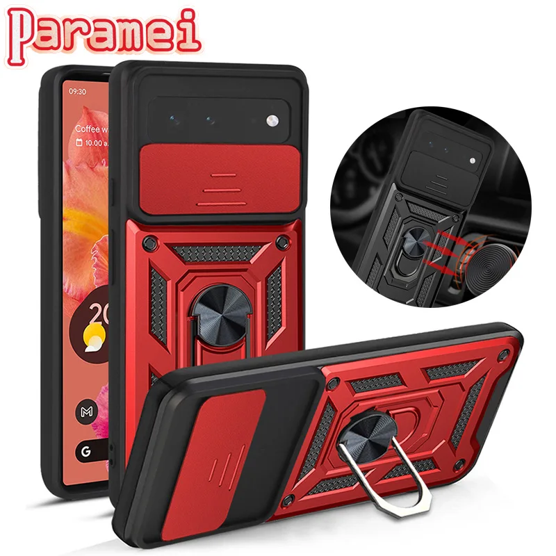 Google Pixel6 Case Slide Camera Shockproof Armor Cases For Google Pixel6Pro Pixel 6 Pro Car Magnetic Holder Ring Protect Shell
Google Pixel6 Case Slide Camera Shockproof Armor Cases For Google Pixel6Pro Pixel 6 Pro Car Magnetic Holder Ring Protect Shell
