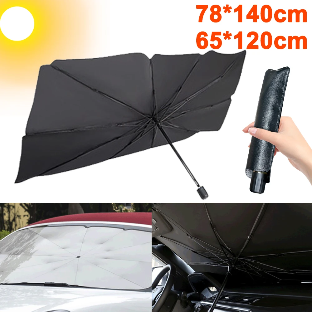 Foldable Car Sun Umbrella Shades for Windshield Sun Shade Cover UV Protection Heat Insulation Car Interior Front Window Sunshade
Foldable Car Sun Umbrella Shades for Windshield Sun Shade Cover UV Protection Heat Insulation Car Interior Front Window Sunshade