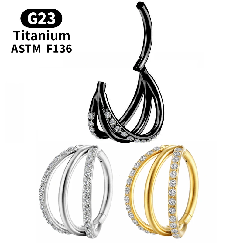 Piercing Titanium Earrings Cartilage G23 Daith Helix Clicker Nose Ring Hoop Industrial Tragus Zircon Hinge Segment Body Jewelry
Piercing Titanium Earrings Cartilage G23 Daith Helix Clicker Nose Ring Hoop Industrial Tragus Zircon Hinge Segment Body Jewelry