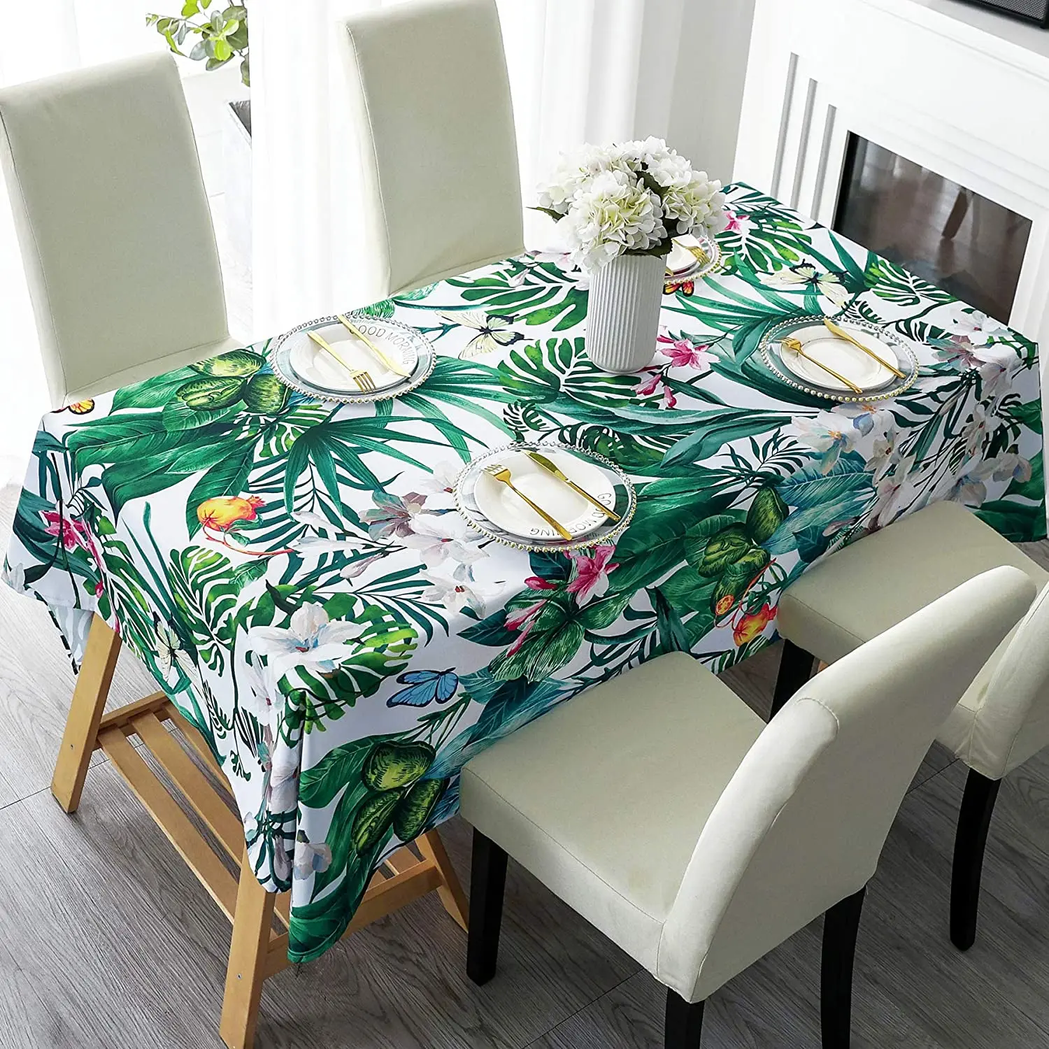Tropical Green Leaf Rectangular Waterproof Tablecloth Wedding Decoration Summer Floral Table Cover for Party Picnic Dinner Decor
Tropical Green Leaf Rectangular Waterproof Tablecloth Wedding Decoration Summer Floral Table Cover for Party Picnic Dinner Decor