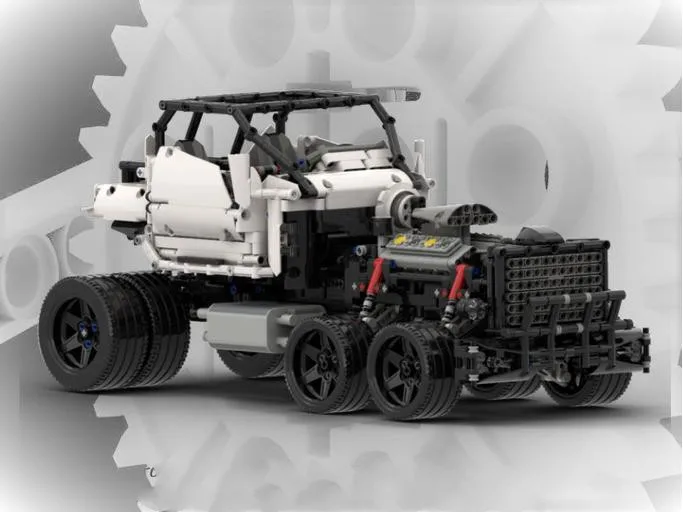 High tech building block MOC dystopian castigator RC gear engine brick car model children education toy gift
High tech building block MOC dystopian castigator RC gear engine brick car model children education toy gift