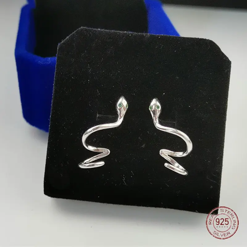 925 Sterling Silver Serpentine Earrings Without Piercings Women Personality Snake Ear Bone Clip Hiphop Rock Jewelry
925 Sterling Silver Serpentine Earrings Without Piercings Women Personality Snake Ear Bone Clip Hiphop Rock Jewelry