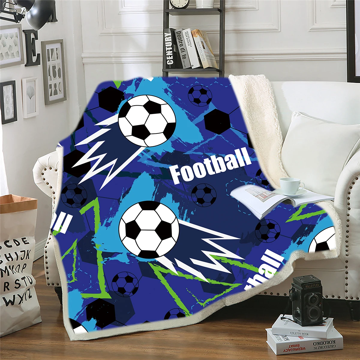 

F Fanaijia одеяло для футбола для дивана одеяло для футбола s одеяло из овечьей шерсти теплое искусственное одеяло для кровати детское одеяло на ...