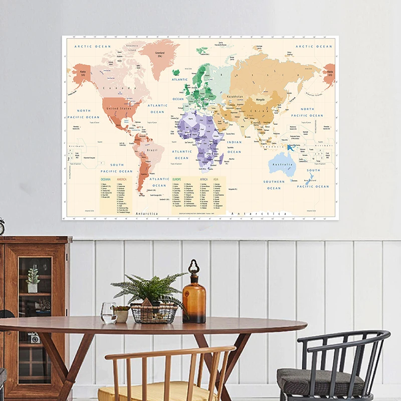 150x100cm Non-woven Cavans Vintage World Map Art Poster School Supplies Home Decoration Spray Art Map Background Cloth
150x100cm Non-woven Cavans Vintage World Map Art Poster School Supplies Home Decoration Spray Art Map Background Cloth
