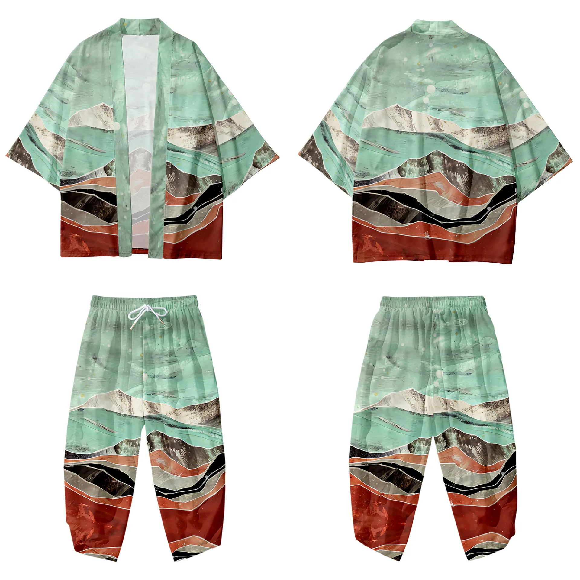 Traditional Men's Clothing Blouse Cardigan Shirt Japanese Kimono White Print Kimono for Men Yukata Suit Robe and Pants
Traditional Men's Clothing Blouse Cardigan Shirt Japanese Kimono White Print Kimono for Men Yukata Suit Robe and Pants