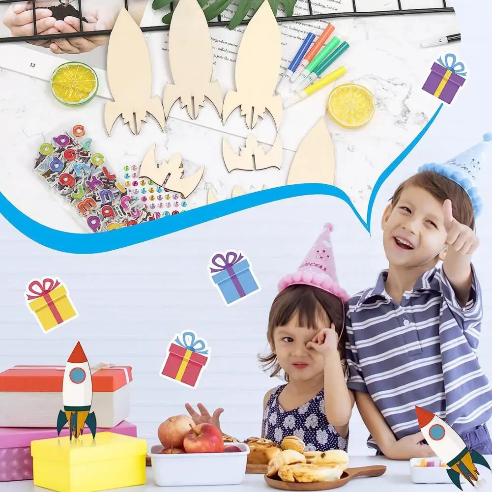 1 Set Funny Lightweight Fine Workmanship Rocket Shape Wooden Board Kids Toy Wooden Rocket Ornament Wooden Rocket Cutouts
1 Set Funny Lightweight Fine Workmanship Rocket Shape Wooden Board Kids Toy Wooden Rocket Ornament Wooden Rocket Cutouts