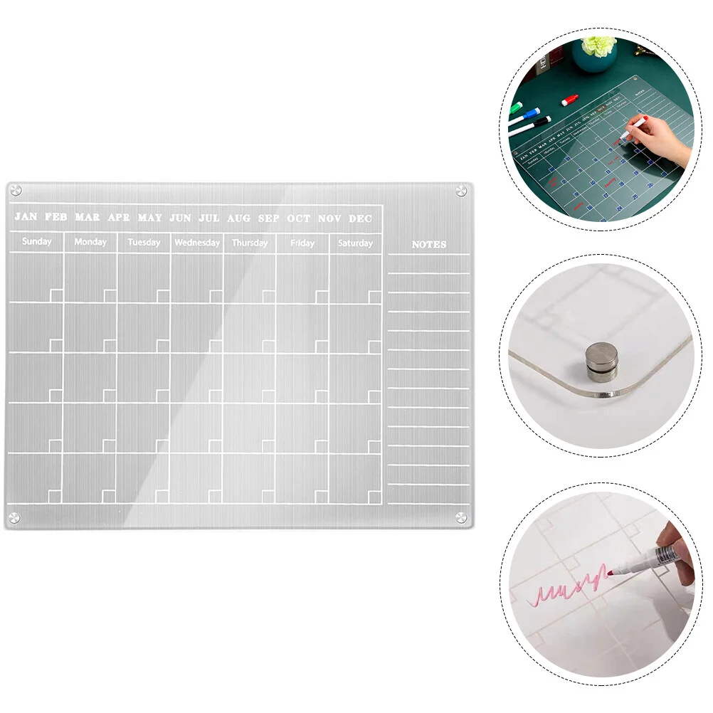 

Акриловая доска для сухого стирания, прозрачный календарь, планирование холодильника, магнитный блокнот, доска для еды