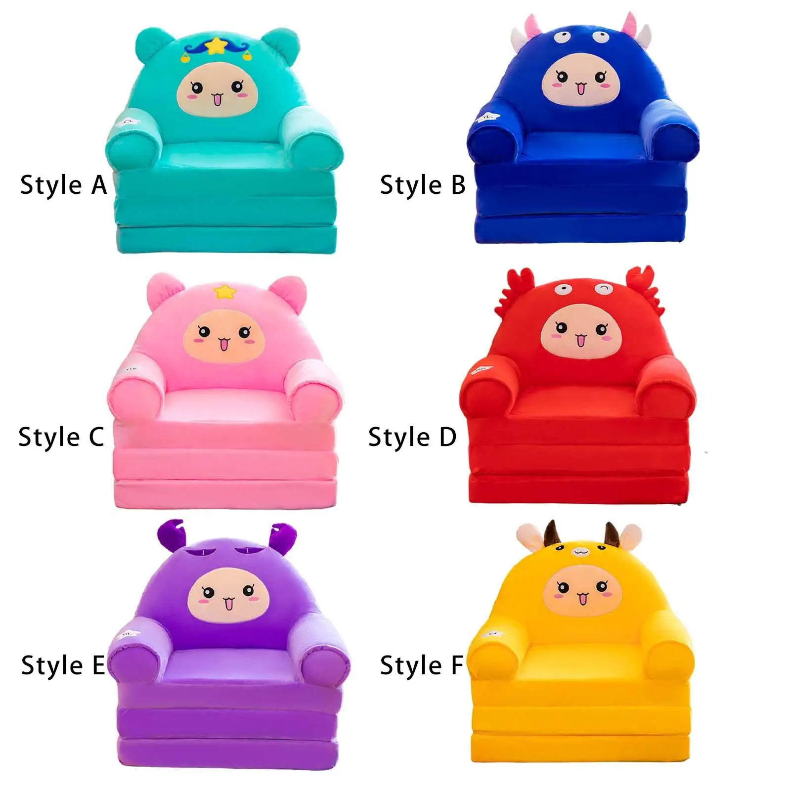 

Cartoon Armchair Sofa Slipcover Stretch Couch Cover Sofa Backrest Covers Furniture Protector Foldable Plush for Children Toddler