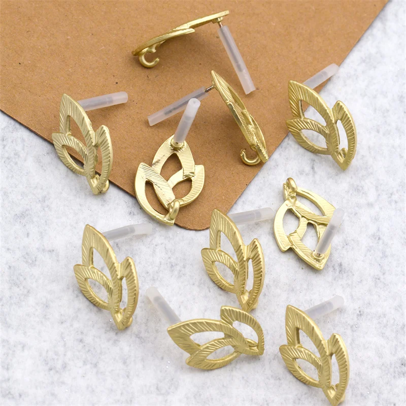 10pcs Leaf Earrings Connectors Handmade Golden Color Earrings Base Stud Earring Settings for Diy Jewelry Making Accessories
10pcs Leaf Earrings Connectors Handmade Golden Color Earrings Base Stud Earring Settings for Diy Jewelry Making Accessories
