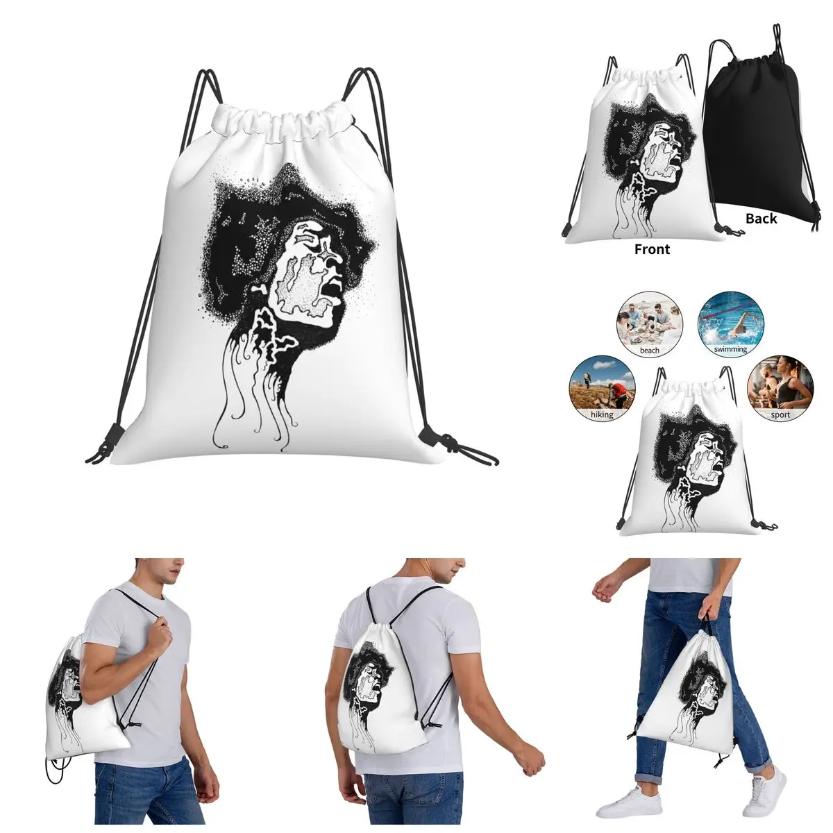 Abstract Jimi And Hendrix Drawstring Bags Gym Bag Cute Backpack Funny Novelty R249 Blanket roll
Abstract Jimi And Hendrix Drawstring Bags Gym Bag Cute Backpack Funny Novelty R249 Blanket roll