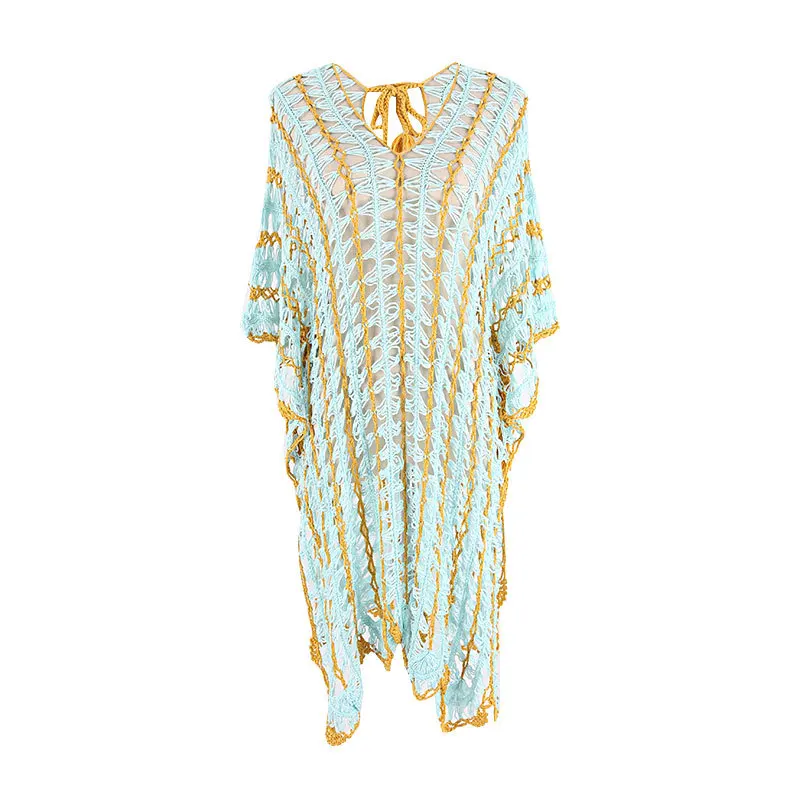 Retro Sexy V-neck Top Knitted Clothes White and Yellow Long Skirt Sunscreen Clothe Beach Vacation Girl Outdoor
Retro Sexy V-neck Top Knitted Clothes White and Yellow Long Skirt Sunscreen Clothe Beach Vacation Girl Outdoor