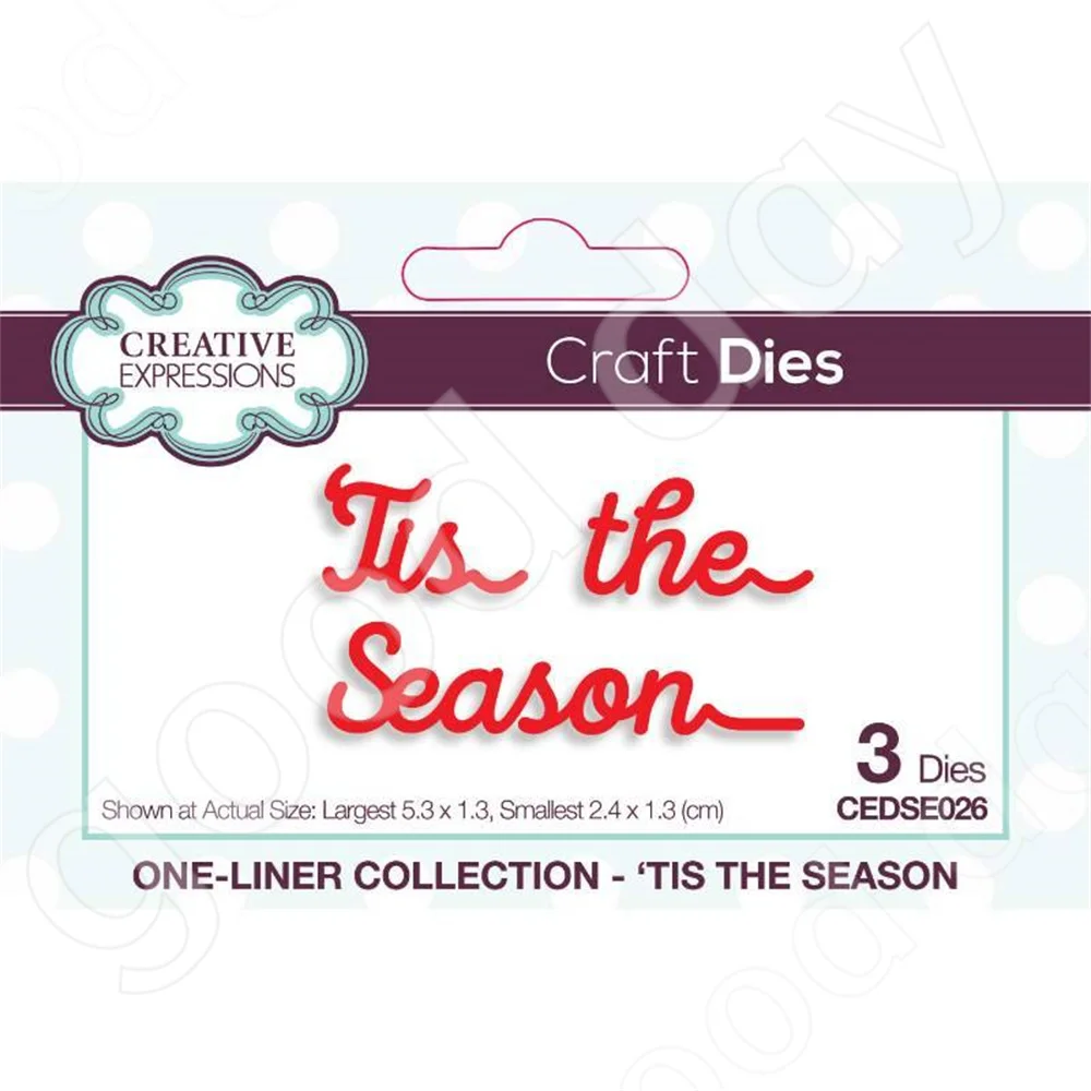 2022 Christmas New Arrival Tis the Season Craft Metal Cutting Dies Scrapbook Diary Decoration Embossing Template Handmade
2022 Christmas New Arrival Tis the Season Craft Metal Cutting Dies Scrapbook Diary Decoration Embossing Template Handmade