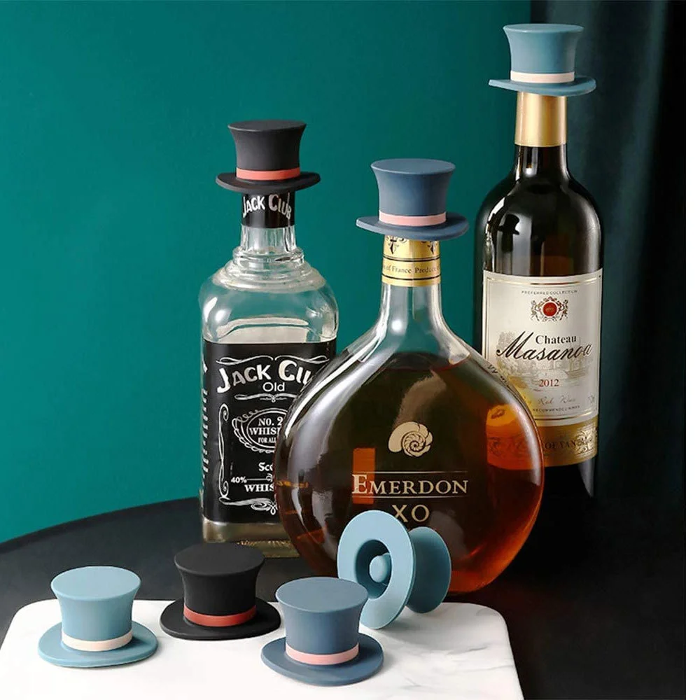 Vacuum Reusable Red Wine Corks Creative Hat Shape Silicone Sealed Bottle Stop Cover Champagne Whiskey Gap Closer Bartender Tools
Vacuum Reusable Red Wine Corks Creative Hat Shape Silicone Sealed Bottle Stop Cover Champagne Whiskey Gap Closer Bartender Tools