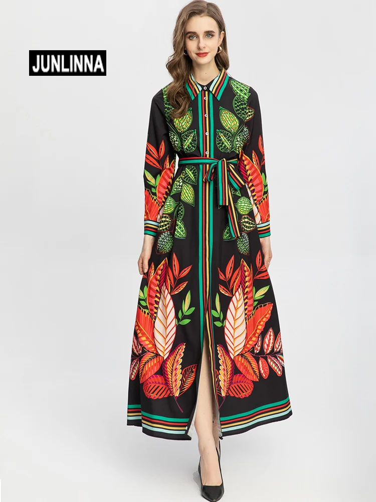 JUNLINNA Runway Fashion Women Shirt Dress Autumn Elagnt Printed and Beading Vestidos Turn-down Collar Party Vacation
JUNLINNA Runway Fashion Women Shirt Dress Autumn Elagnt Printed and Beading Vestidos Turn-down Collar Party Vacation