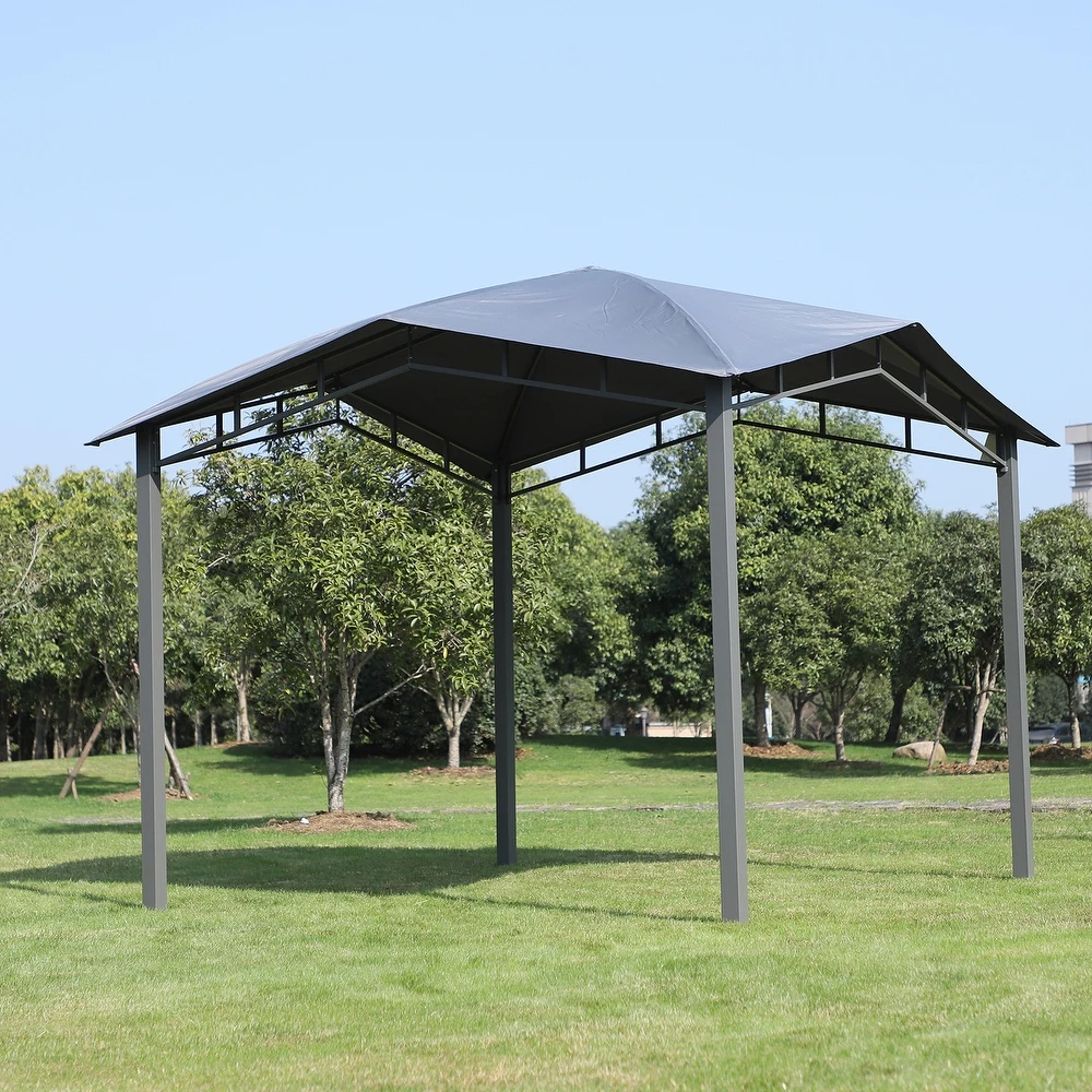 10' x 10' Steel Polyester Fabric Soft Top Outdoor Canopy Gazebo Outdoor Furniture Sun and Rain Protection 
10' x 10' Steel Polyester Fabric Soft Top Outdoor Canopy Gazebo Outdoor Furniture Sun and Rain Protection