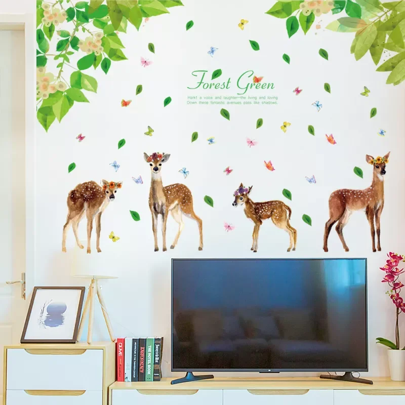 Deers In Forest Big Wall Stickers For Shop House Bedroom Living Room Decoration Diy Pastoral Wall Mural Art Home Decals
Deers In Forest Big Wall Stickers For Shop House Bedroom Living Room Decoration Diy Pastoral Wall Mural Art Home Decals