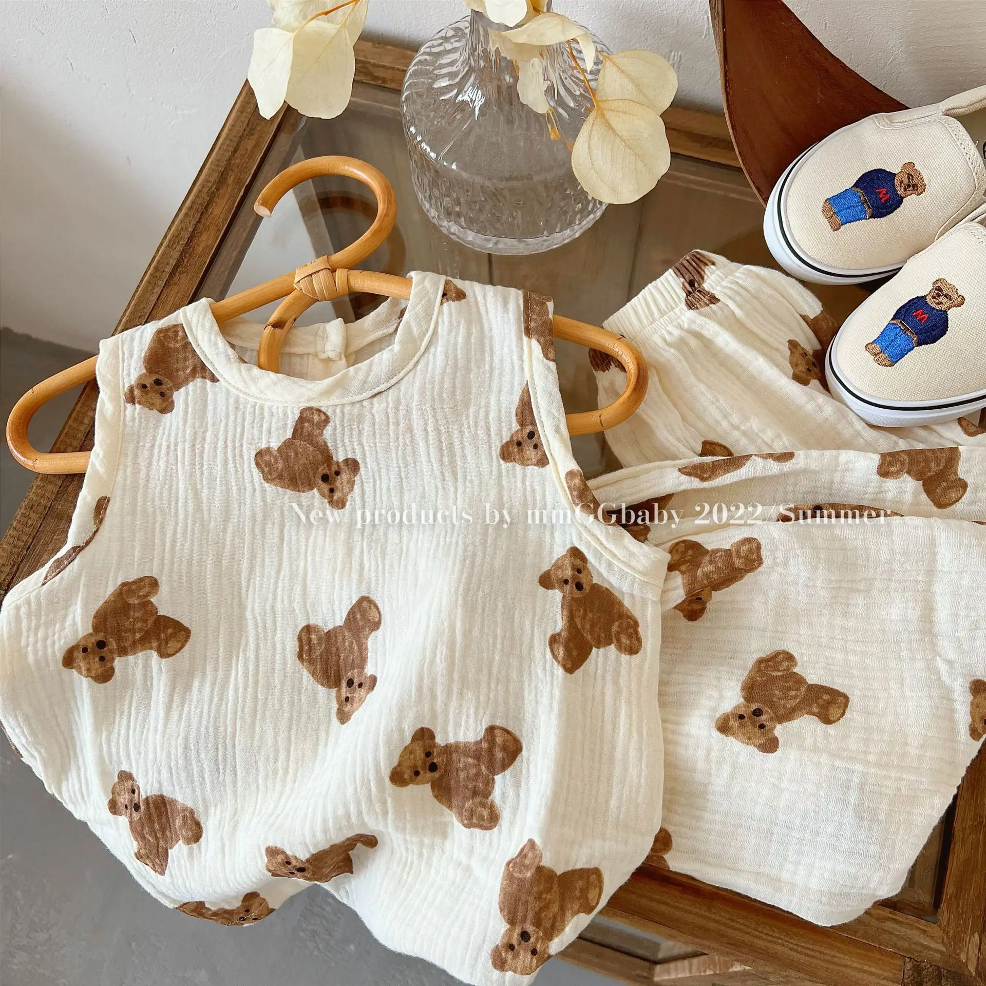 2022 Summer New Children Sleeveless Clothes Set Boys Cute Bear Print Vest Suit Cotton Girls T Shirt + Pants 2pcs Set Kid Outfits
2022 Summer New Children Sleeveless Clothes Set Boys Cute Bear Print Vest Suit Cotton Girls T Shirt + Pants 2pcs Set Kid Outfits