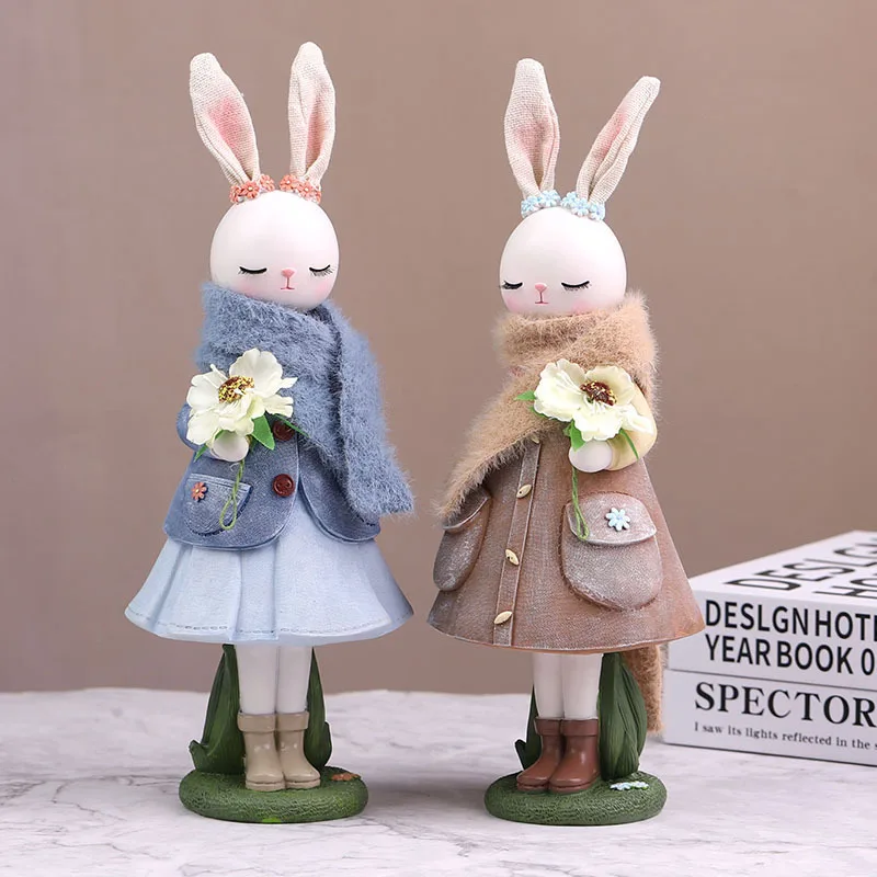 Nordic Creative Cute Rabbit Take Flower Sculpture Small Ornaments Living Room Bedroom Desktop Home Decor Kawaii Accessories Room 
Nordic Creative Cute Rabbit Take Flower Sculpture Small Ornaments Living Room Bedroom Desktop Home Decor Kawaii Accessories Room