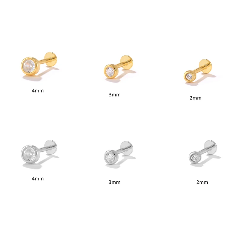 CANNER 1pc Real 925 Sterling Silver 2021 Trend Earring For Women 2/3/4mm Ball Threaded Labret Stud Earring Piercing Cartilage
CANNER 1pc Real 925 Sterling Silver 2021 Trend Earring For Women 2/3/4mm Ball Threaded Labret Stud Earring Piercing Cartilage