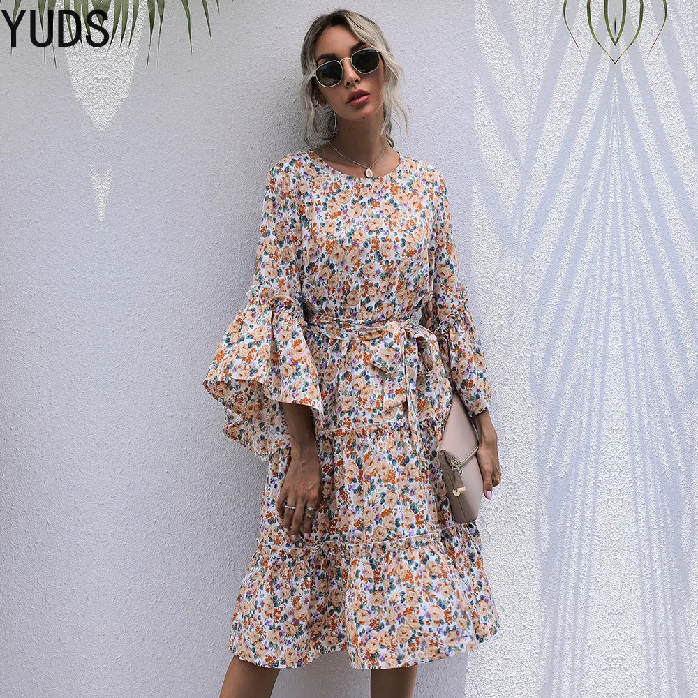 Vintage Long Sleeve Floral Print Midi Dress Women Summer 2023 Fashion Lace Up Slim Dresses Elegant Spring Casual France Clothes
Vintage Long Sleeve Floral Print Midi Dress Women Summer 2023 Fashion Lace Up Slim Dresses Elegant Spring Casual France Clothes