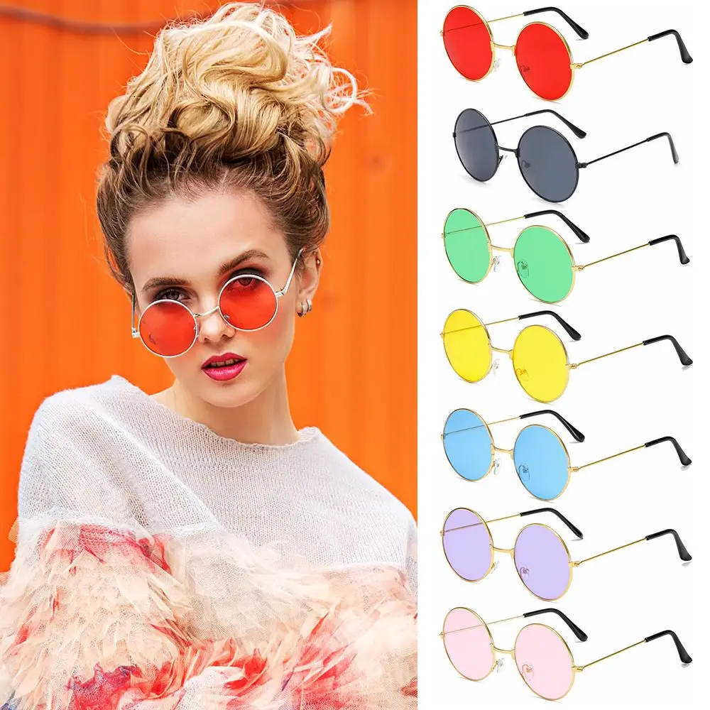 Retro Punk Style Party Hippie Disco Circle Sun Glasses Eyewear Metal Frame Sunglasses Round Sunglasses Women Men Multi Color Len
Retro Punk Style Party Hippie Disco Circle Sun Glasses Eyewear Metal Frame Sunglasses Round Sunglasses Women Men Multi Color Len