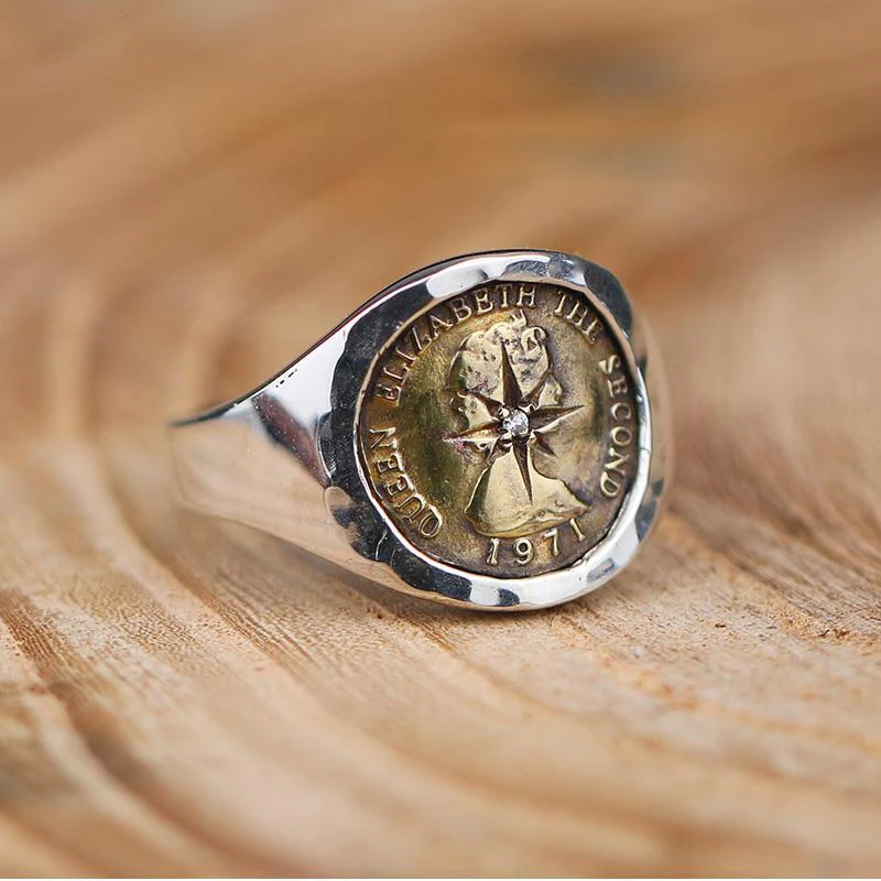 New Design Handmade Ray Point Coin Silver Ring Fashion Trend Elizabeth Brass Coin Opening Adjustable Ring Jewelry Accessories
New Design Handmade Ray Point Coin Silver Ring Fashion Trend Elizabeth Brass Coin Opening Adjustable Ring Jewelry Accessories