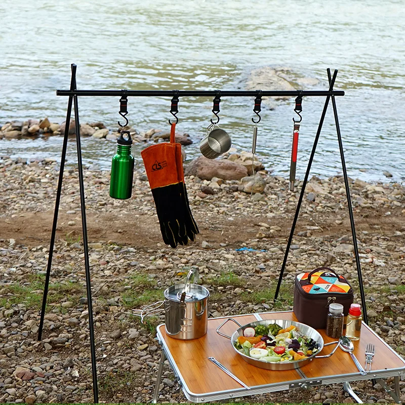 Outdoor Cookware Hanging Rack Aluminum Alloy Foldable Portable Drying Rack Camping Light Stand Travel Picnic Triangle Hanger
Outdoor Cookware Hanging Rack Aluminum Alloy Foldable Portable Drying Rack Camping Light Stand Travel Picnic Triangle Hanger