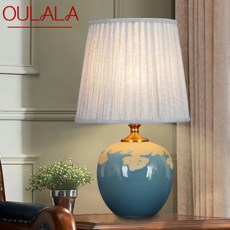 OULALA Nordic Luxury Creative Ceramics Table Lamp LED Modern Blue Dimming Bedside Light for Desk Decor Bedroom
OULALA Nordic Luxury Creative Ceramics Table Lamp LED Modern Blue Dimming Bedside Light for Desk Decor Bedroom