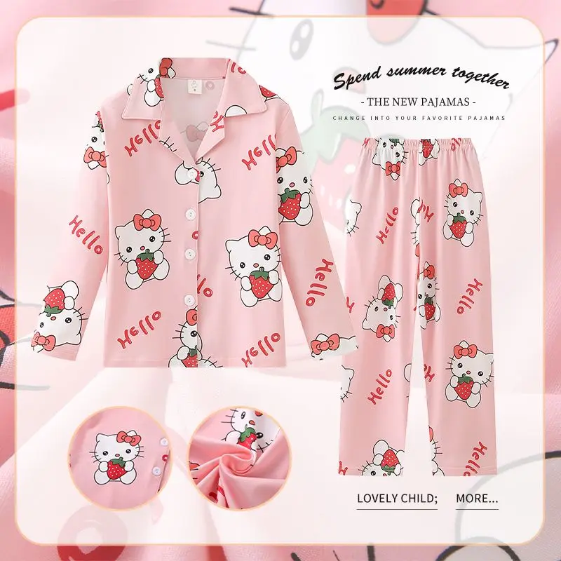 Sanrio Anime Kawaii Hello Kitty Cinnamoroll Long Sleeve Pajama Spring Autumn Children Cute Pochacco Home Wear Clothes Girls Toys
Sanrio Anime Kawaii Hello Kitty Cinnamoroll Long Sleeve Pajama Spring Autumn Children Cute Pochacco Home Wear Clothes Girls Toys