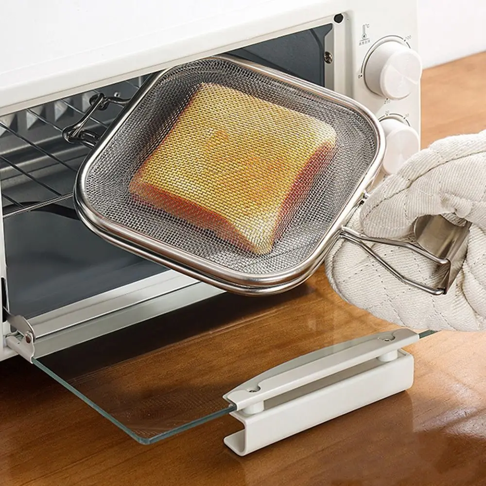 Double-Sided Sandwich Pan Non-Stick Foldable Grilled Net Clip For Bread Toast Breakfast Machine Stainless Steel Kitchen Supplies
Double-Sided Sandwich Pan Non-Stick Foldable Grilled Net Clip For Bread Toast Breakfast Machine Stainless Steel Kitchen Supplies